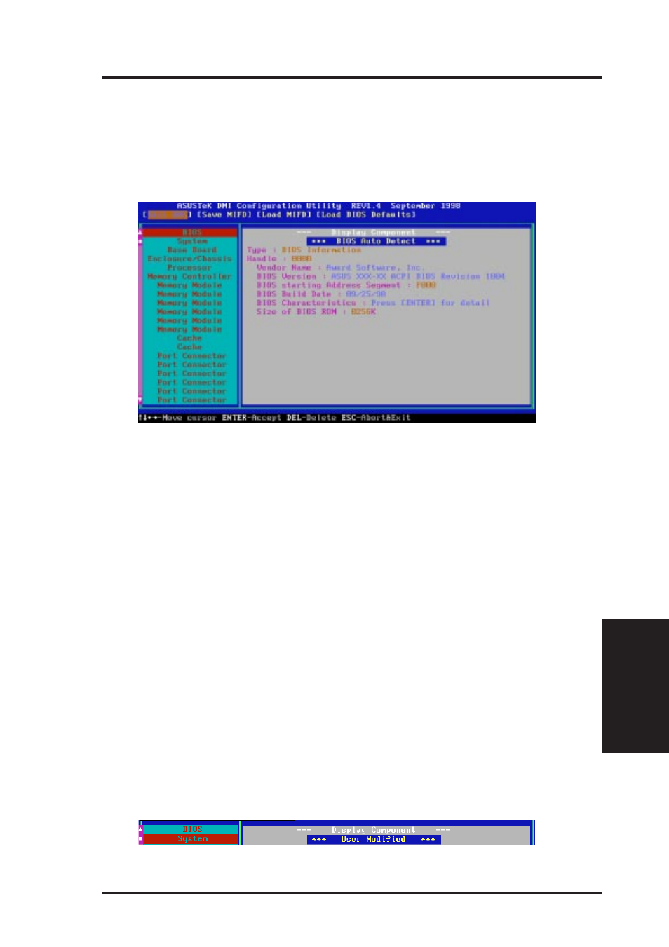 V. desktop management, Using the asus dmi configuration utility | Asus II/CELERON P2V User Manual | Page 57 / 64