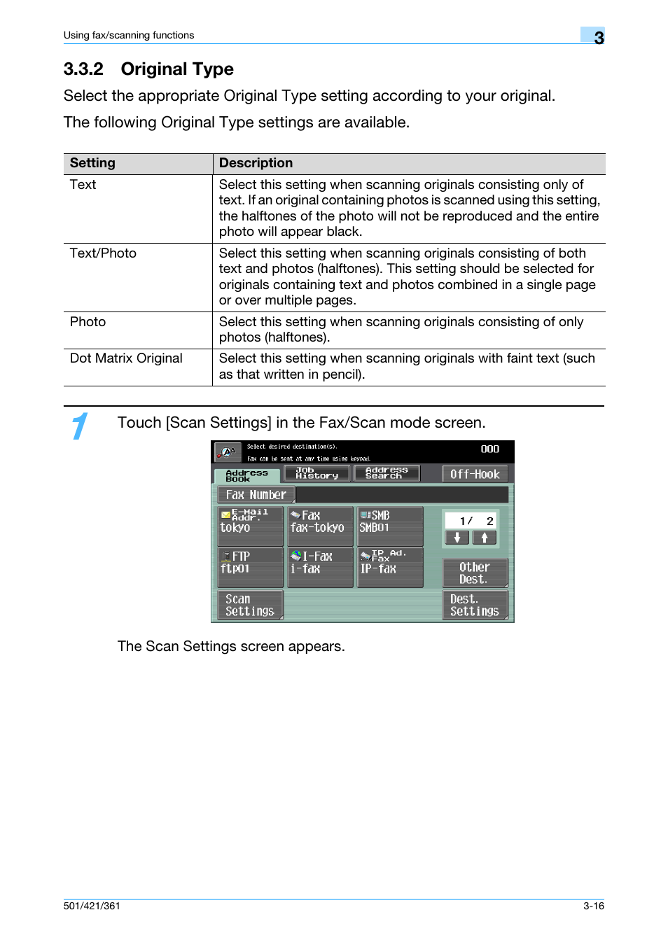 2 original type, 2 original type -16 | Konica Minolta bizhub 421 User Manual | Page 78 / 103