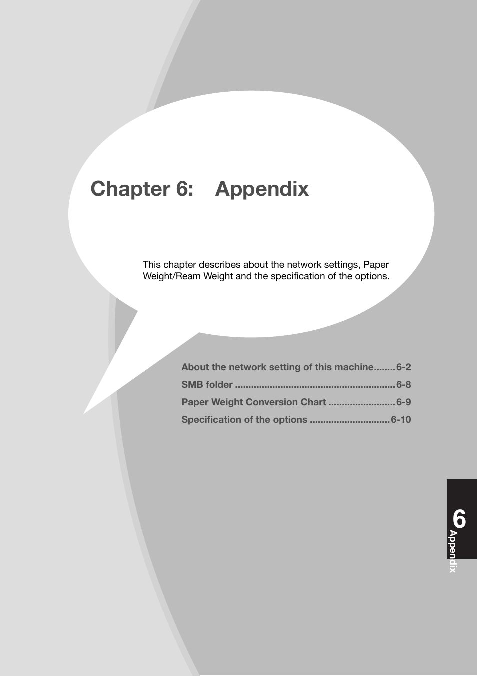 Chapter 6: appendix, Chapter 6:appendix -1, R to "chapter 6: appendix | Fer to "chapter 6: appen | Konica Minolta bizhub PRO 1200 User Manual | Page 115 / 134