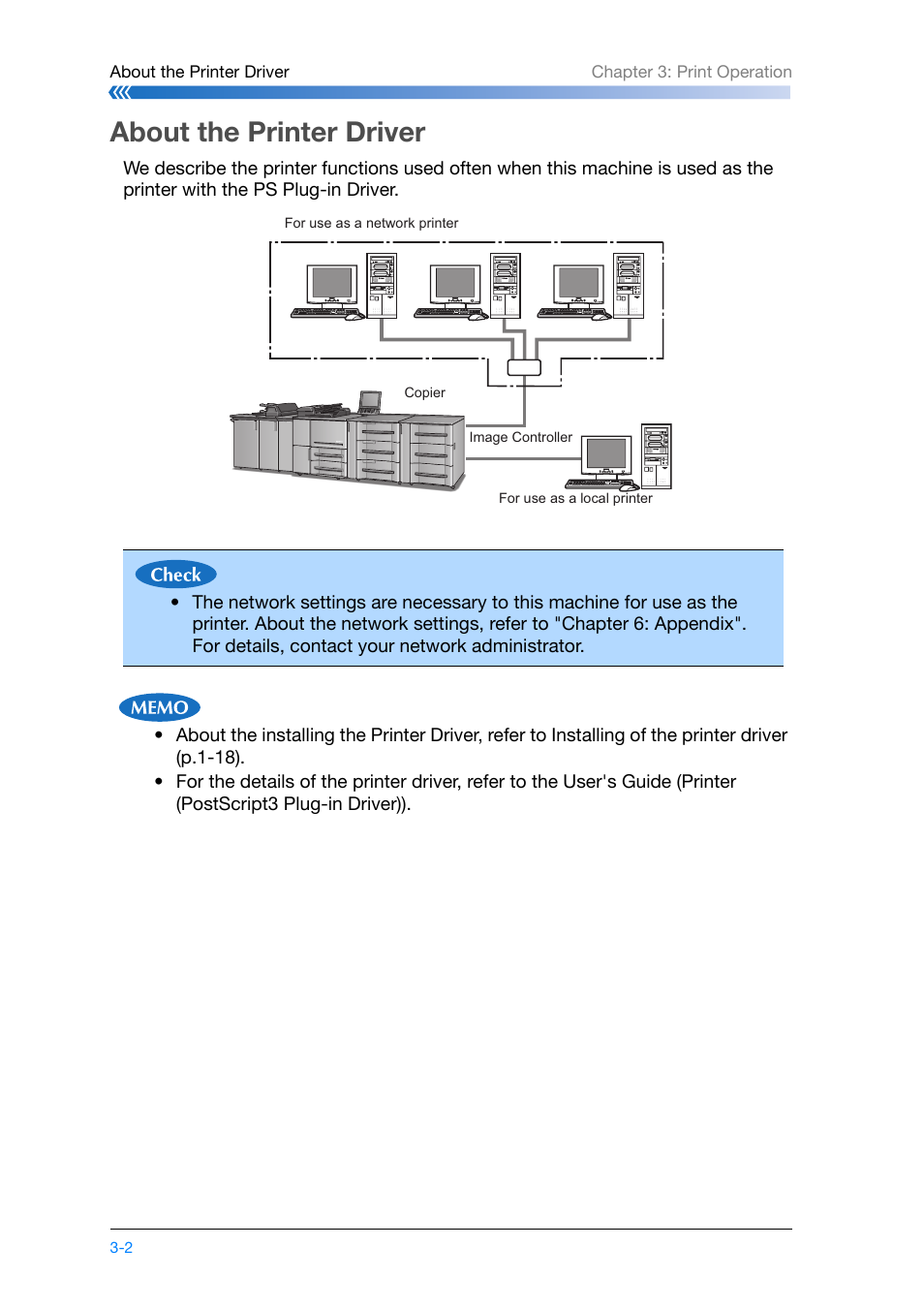 About the printer driver, About the printer driver -2 | Konica Minolta bizhub PRO 1200 User Manual | Page 62 / 134