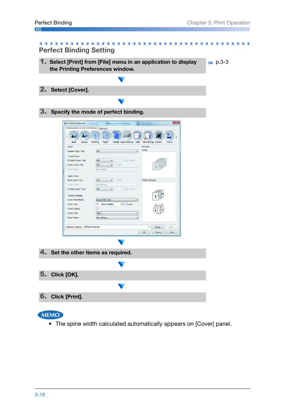 Perfect binding setting, Perfect binding setting -18 | Konica Minolta bizhub PRO 1200 User Manual | Page 78 / 134