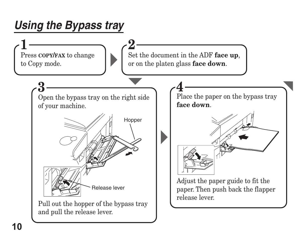 Using the bypass tray | Konica Minolta 7013 User Manual | Page 10 / 20