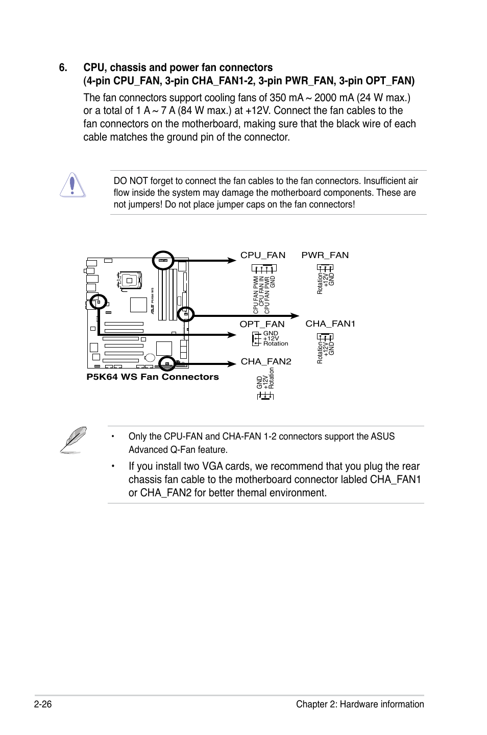 26 chapter 2: hardware information | Asus P5K64 WS User Manual | Page 52 / 164