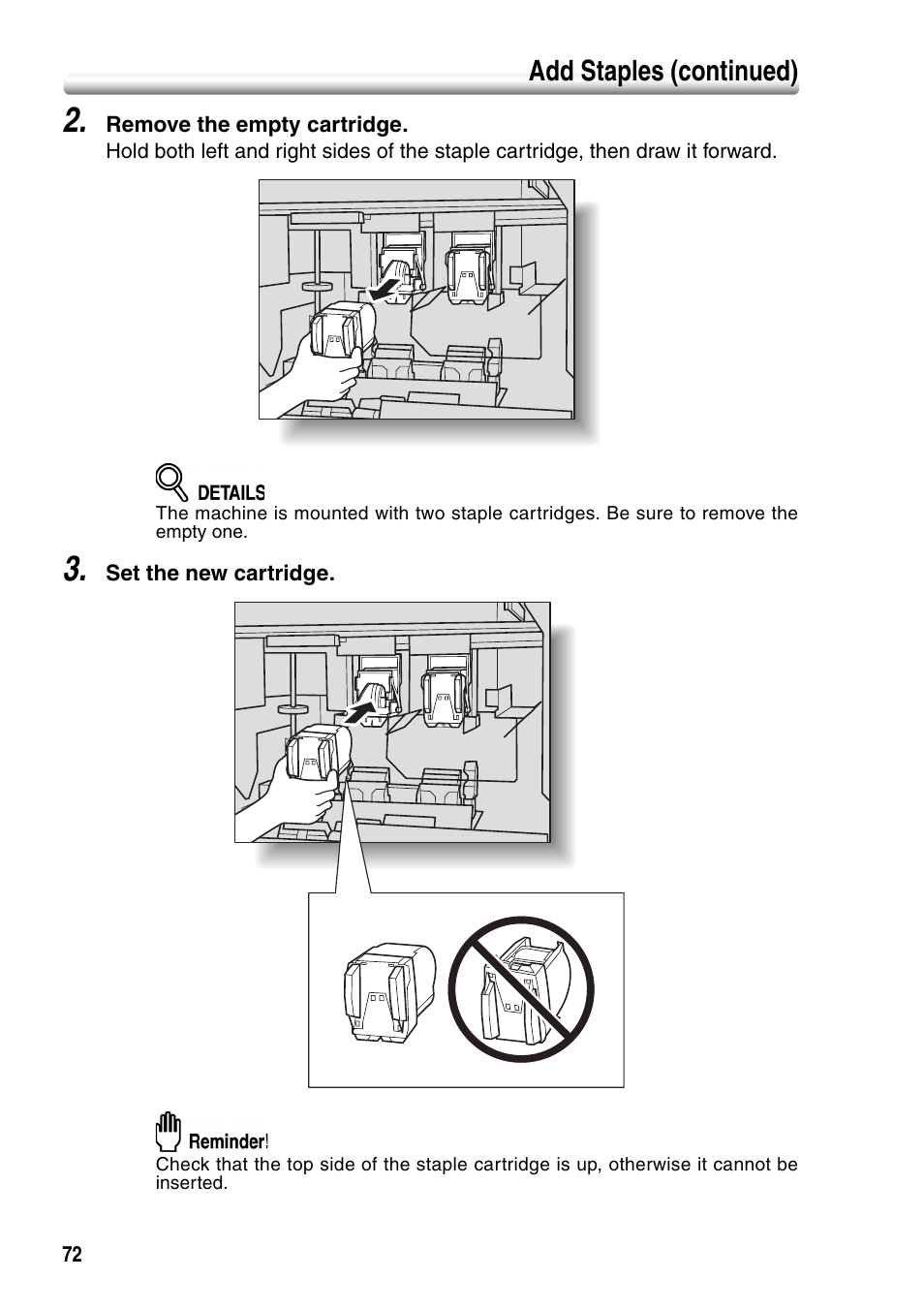 Add staples (continued) | Konica Minolta bizhub PRO 1050P User Manual | Page 76 / 88