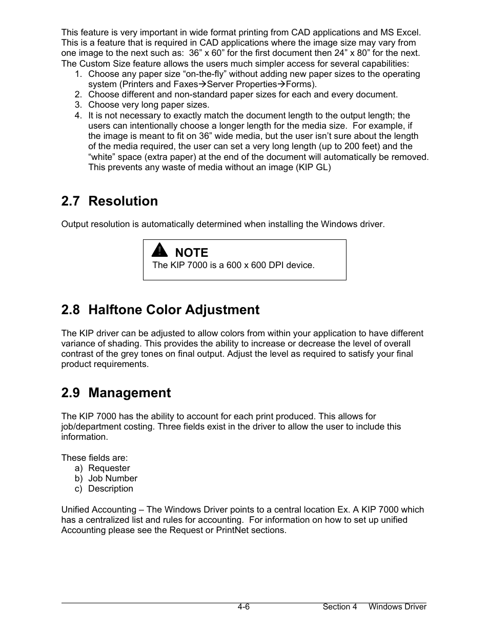 7 resolution, 8 halftone color adjustment, 9 management | Konica Minolta KIP 7000 User Manual | Page 120 / 294