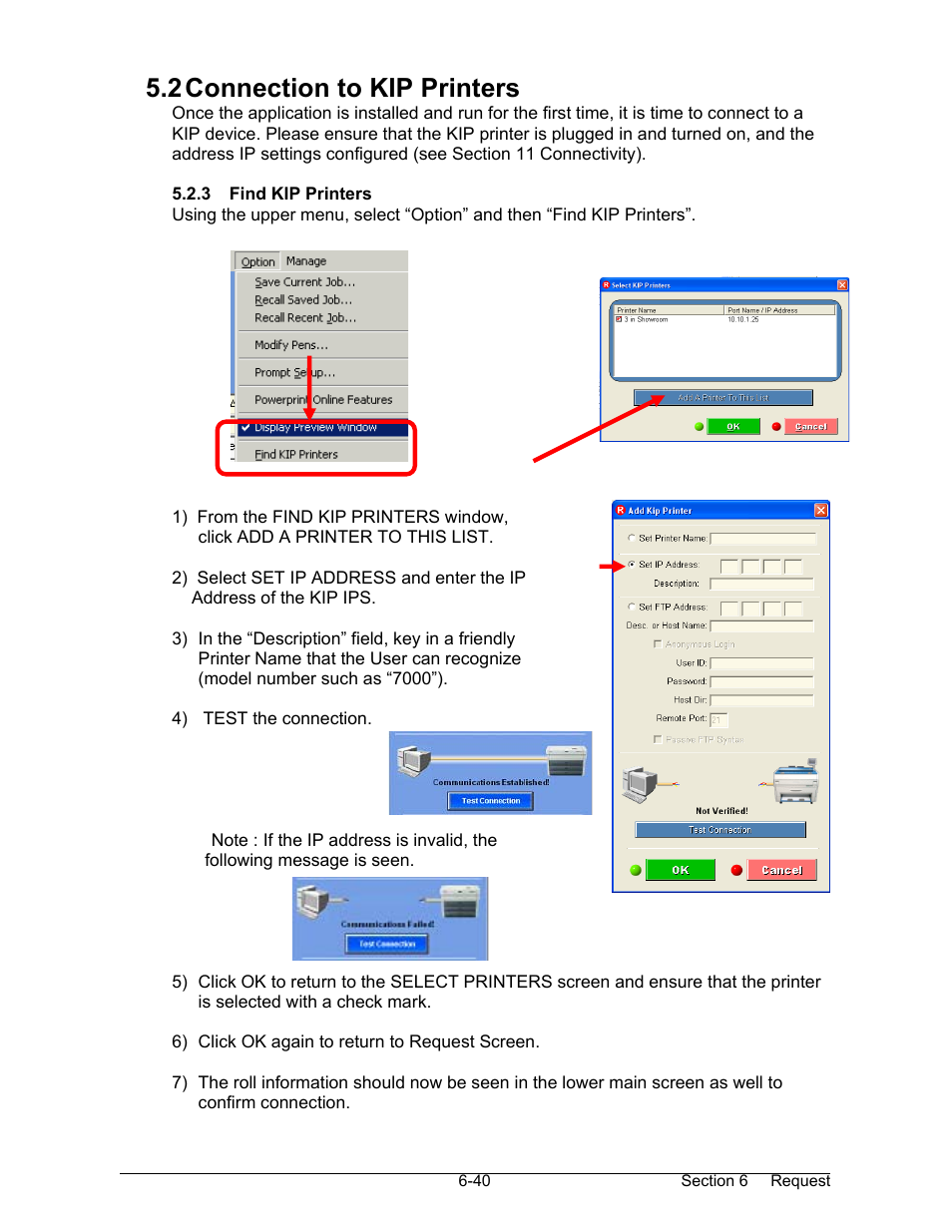 2 connection to kip printers | Konica Minolta KIP 7000 User Manual | Page 196 / 294