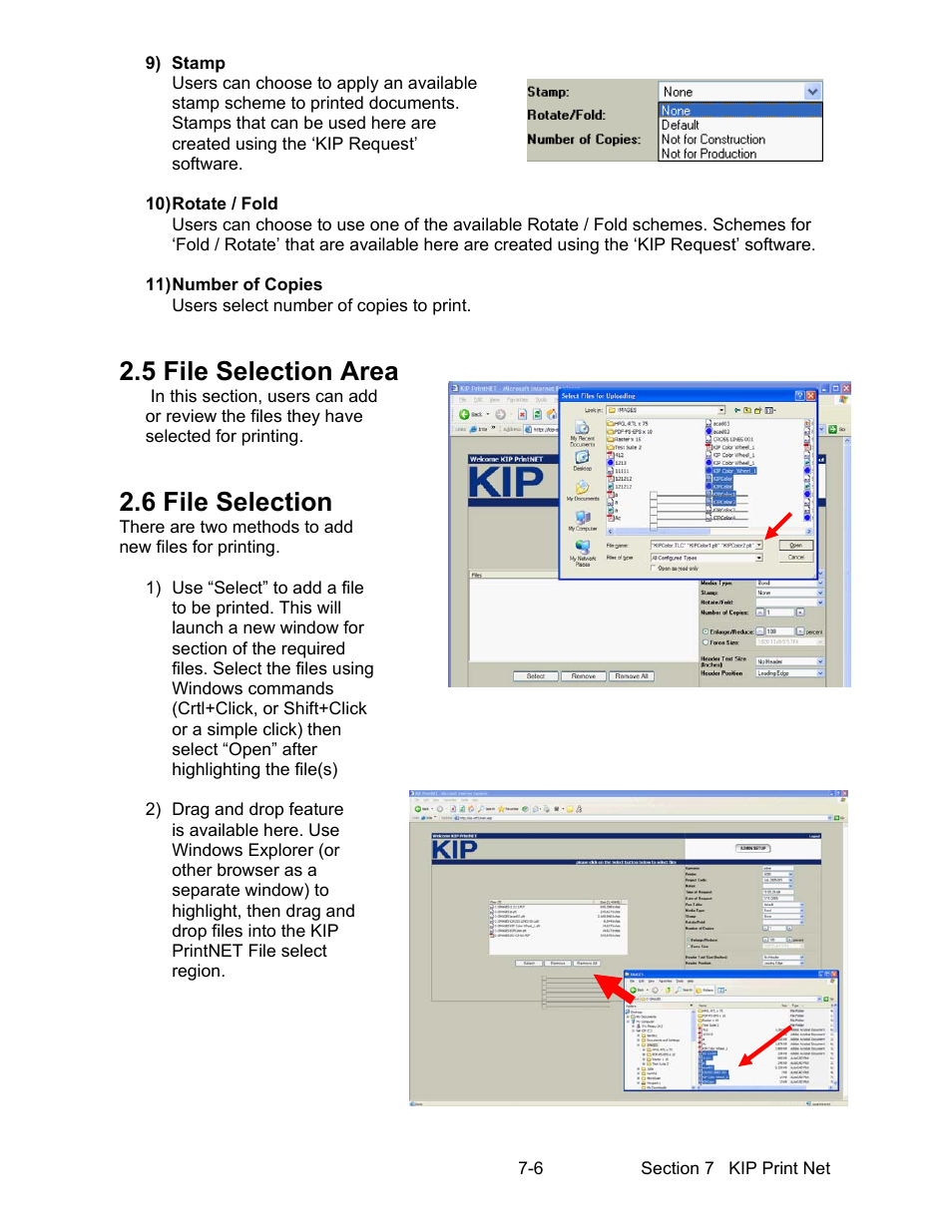 5 file selection area, 6 file selection | Konica Minolta KIP 7000 User Manual | Page 218 / 294