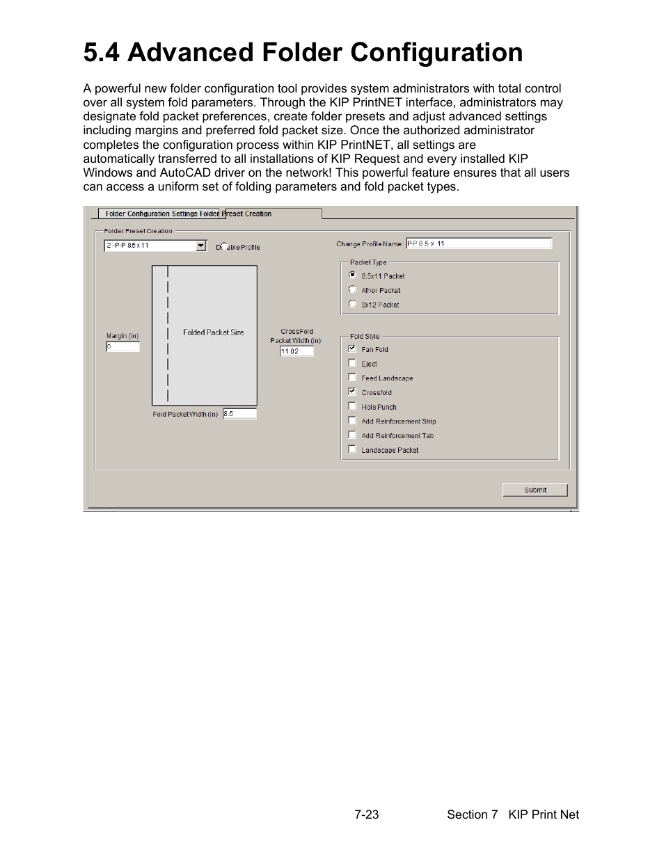 4 advanced folder configuration | Konica Minolta KIP 7000 User Manual | Page 235 / 294