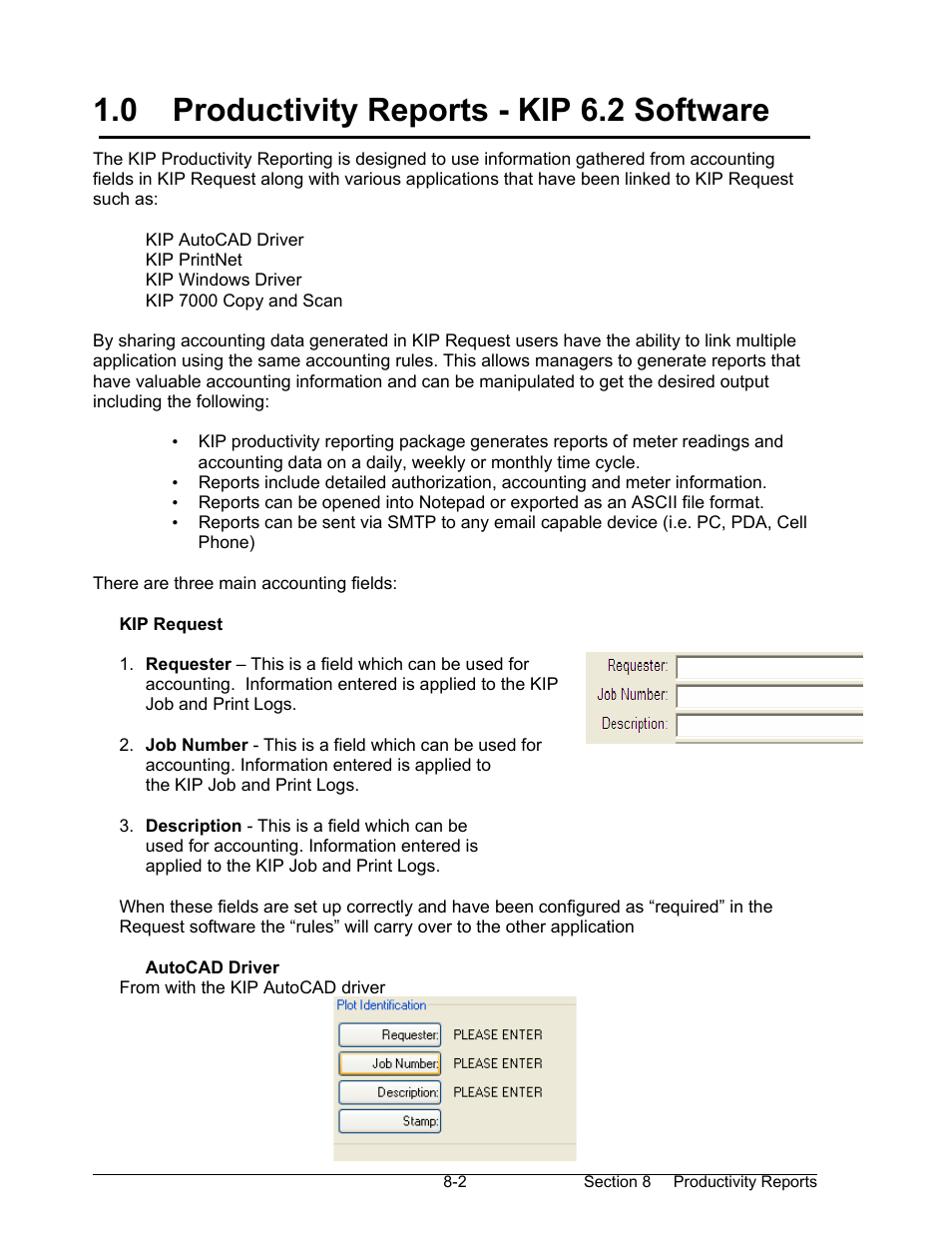 0 productivity reports - kip 6.2 software | Konica Minolta KIP 7000 User Manual | Page 251 / 294