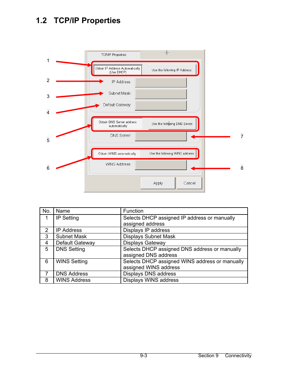 2 tcp/ip properties | Konica Minolta KIP 7000 User Manual | Page 265 / 294