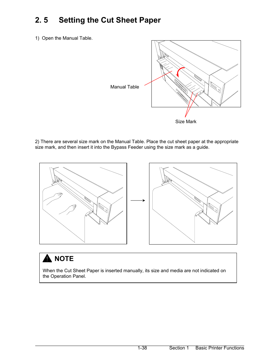 5 setting the cut sheet paper | Konica Minolta KIP 7000 User Manual | Page 44 / 294