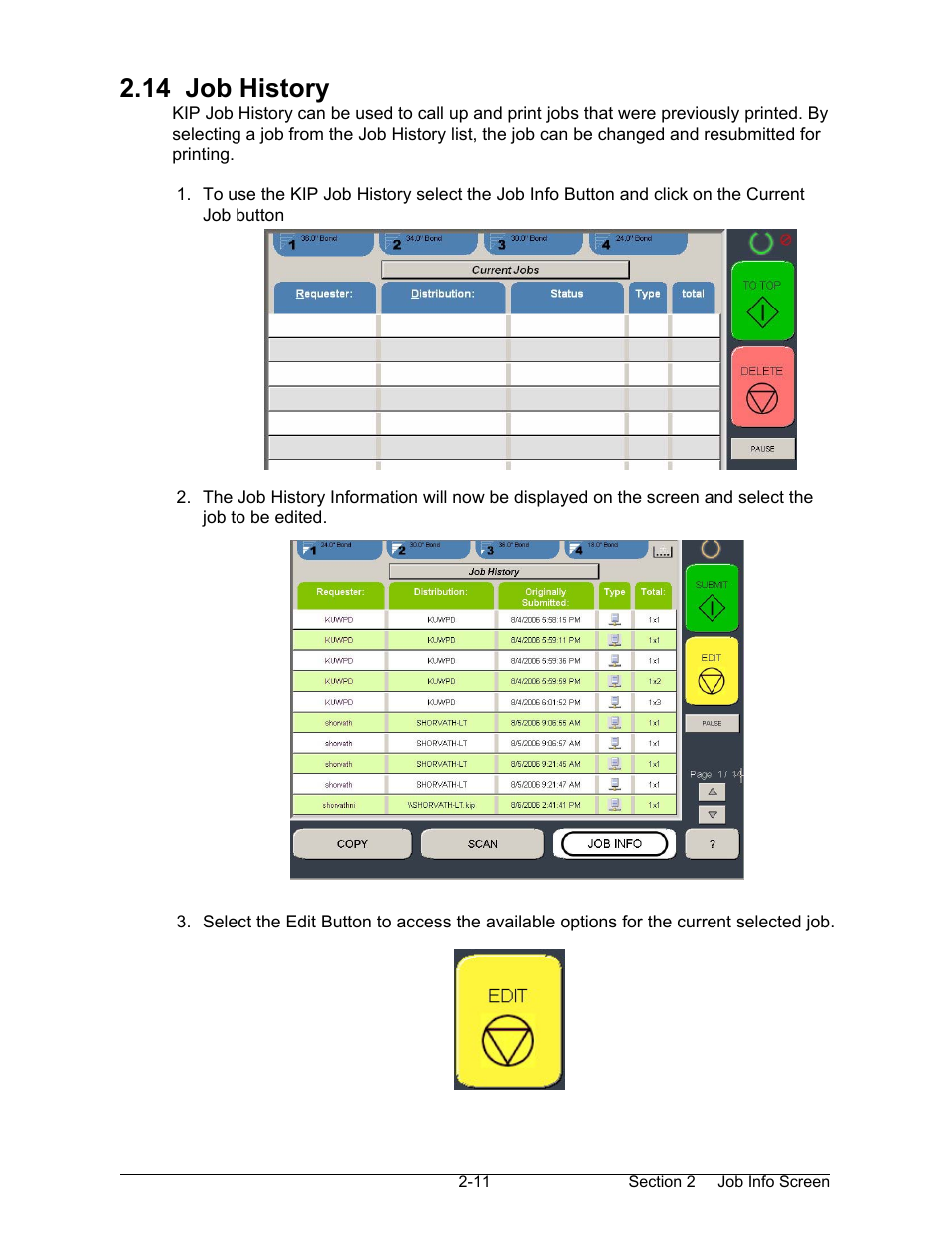 14 job history | Konica Minolta KIP 7000 User Manual | Page 94 / 294