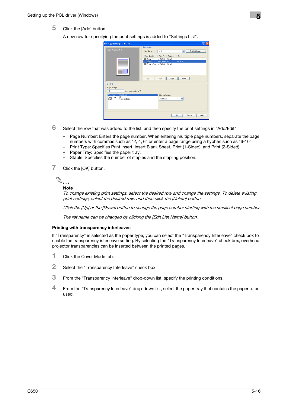 Printing with transparency interleaves, Printing with transparency interleaves -16 | Konica Minolta bizhub C650 User Manual | Page 112 / 303