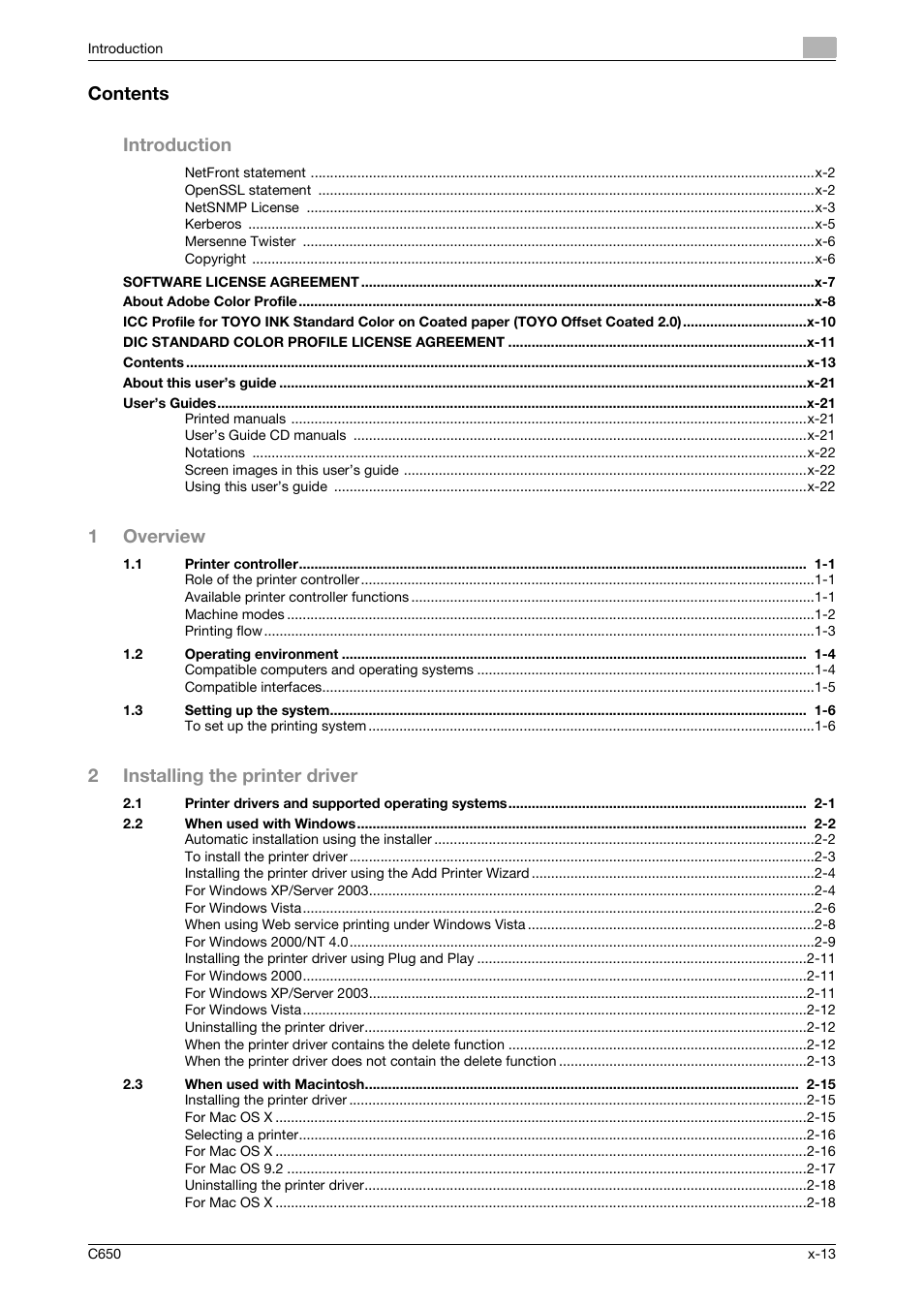 Konica Minolta bizhub C650 User Manual | Page 14 / 303