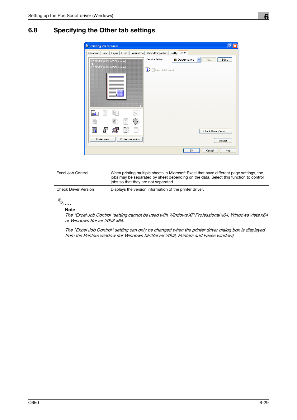 8 specifying the other tab settings, Specifying the other tab settings -29 | Konica Minolta bizhub C650 User Manual | Page 160 / 303