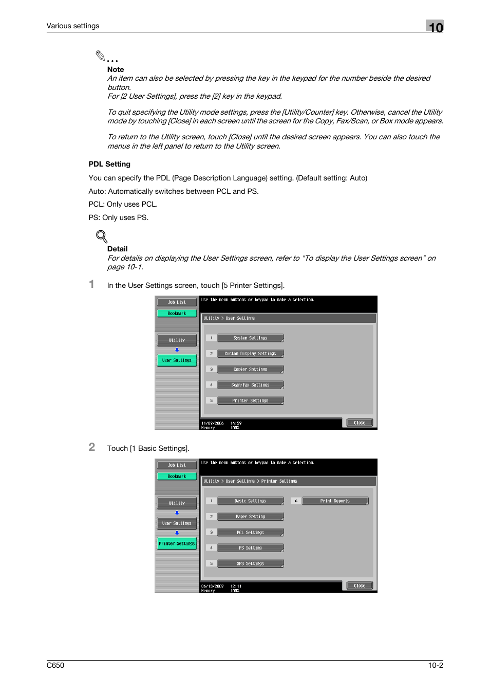 Pdl setting, Pdl setting -2 | Konica Minolta bizhub C650 User Manual | Page 246 / 303