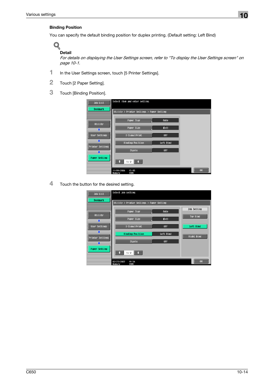 Binding position, Binding position -14 | Konica Minolta bizhub C650 User Manual | Page 258 / 303