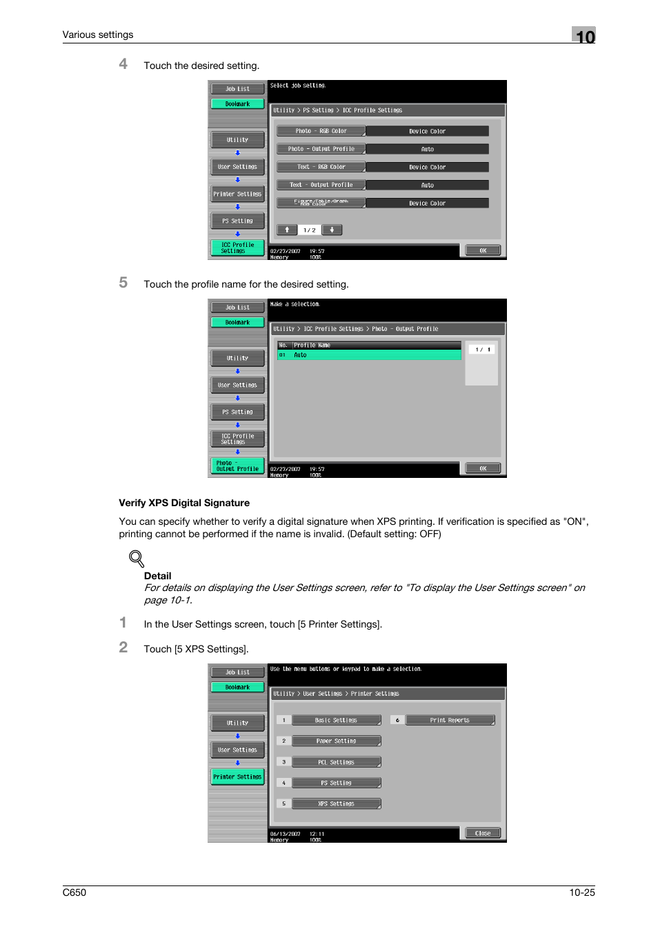 Verify xps digital signature, Verify xps digital signature -25 | Konica Minolta bizhub C650 User Manual | Page 269 / 303