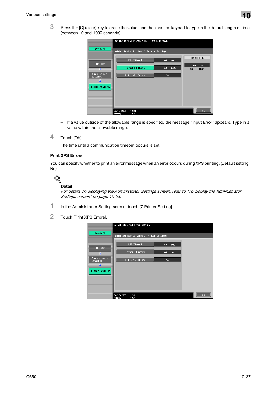 Print xps errors, Print xps errors -37 | Konica Minolta bizhub C650 User Manual | Page 281 / 303