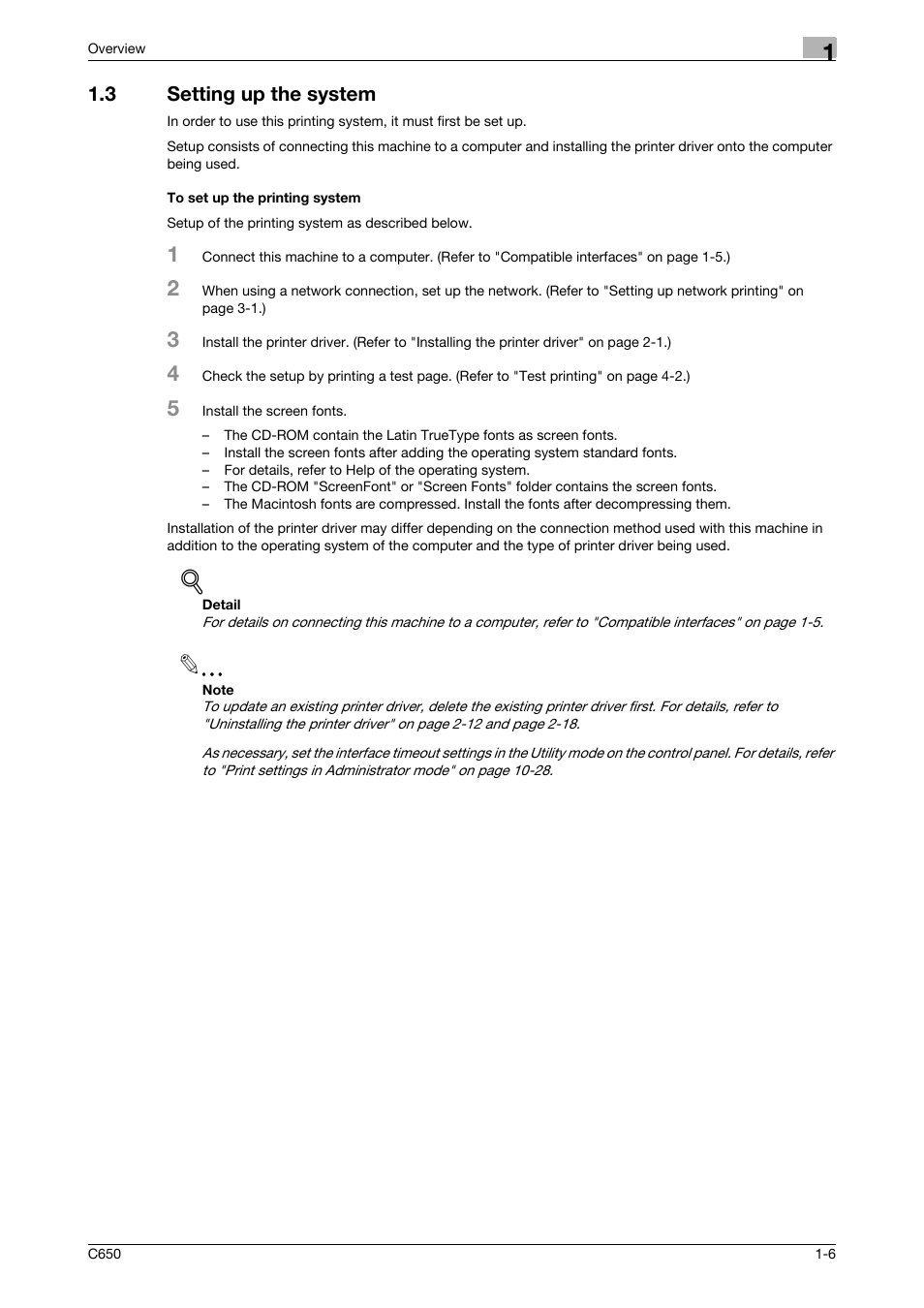 3 setting up the system, To set up the printing system | Konica Minolta bizhub C650 User Manual | Page 29 / 303