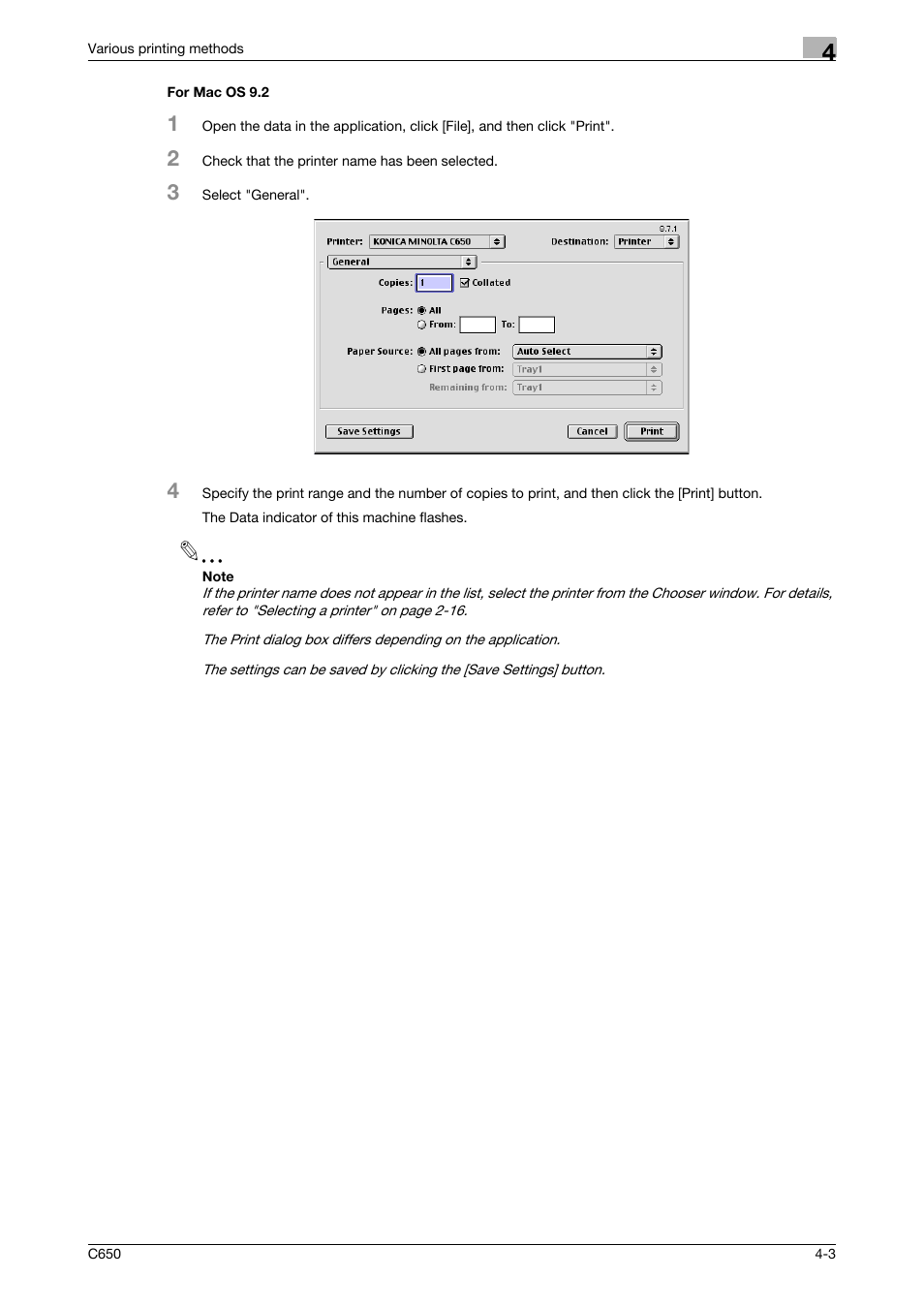 For mac os 9.2, For mac os 9.2 -3 | Konica Minolta bizhub C650 User Manual | Page 81 / 303