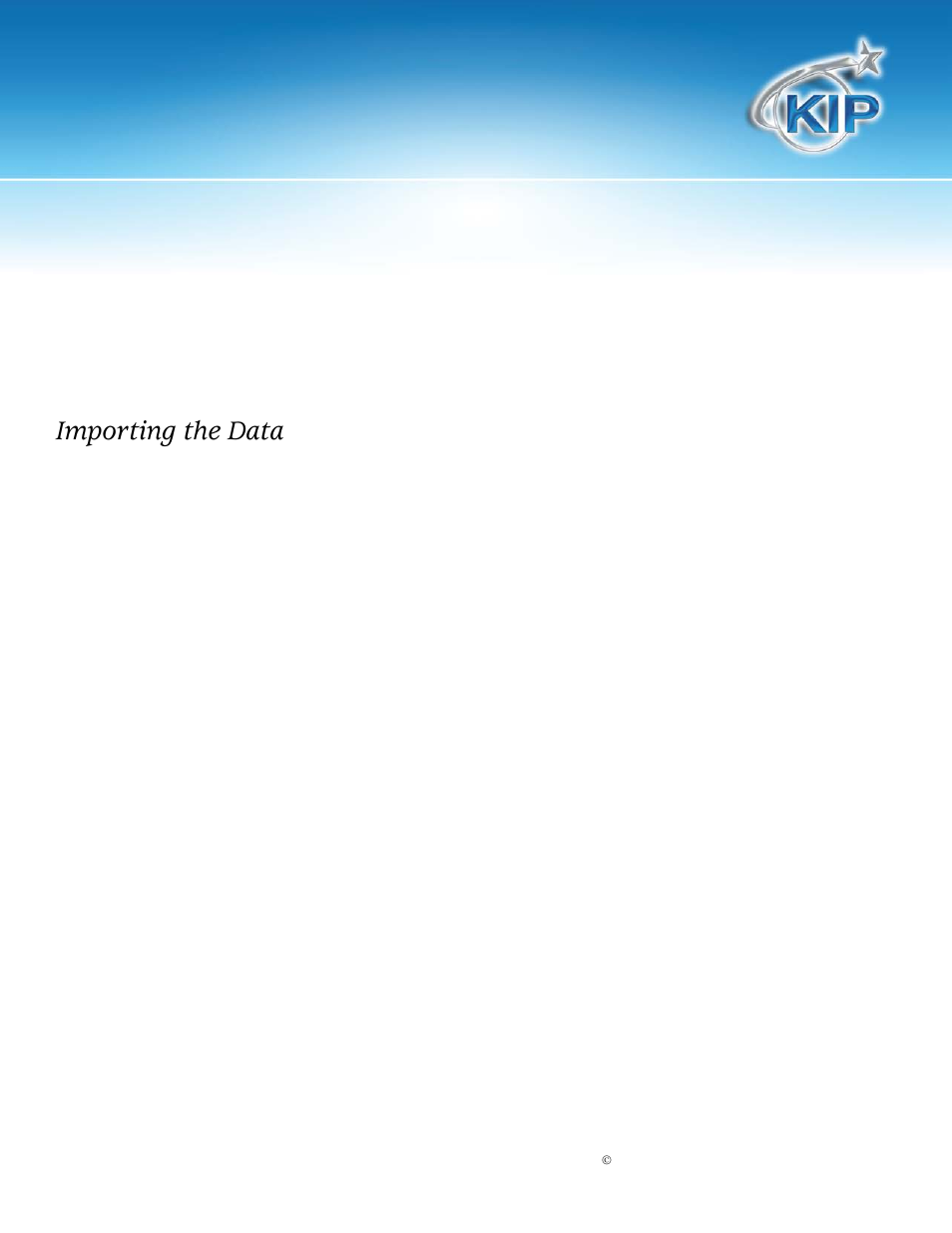 Kip track data in excel, Kip track system, Importing the data | Konica Minolta KIP 7700 User Manual | Page 23 / 34