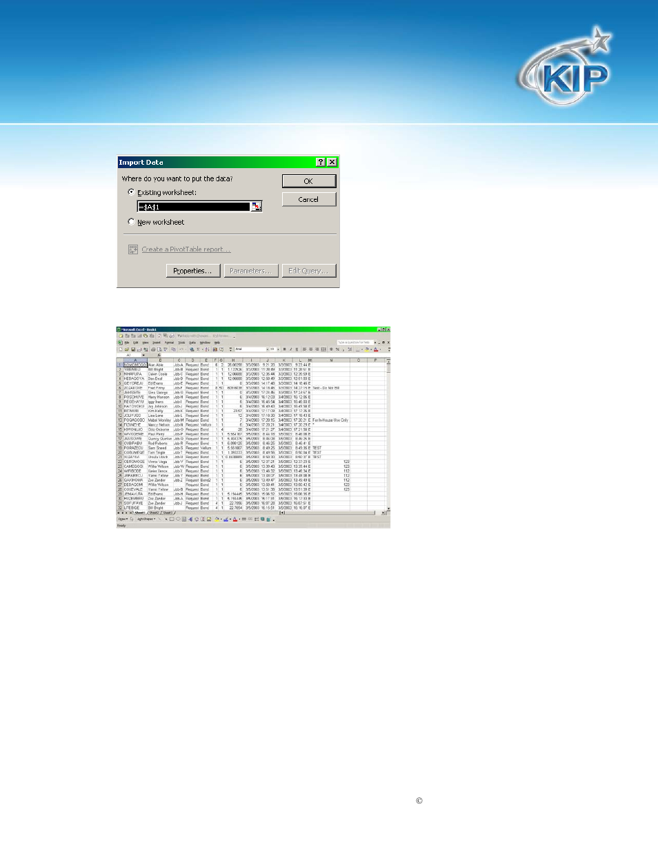 Formatting the data, Kip track system | Konica Minolta KIP 7700 User Manual | Page 26 / 34