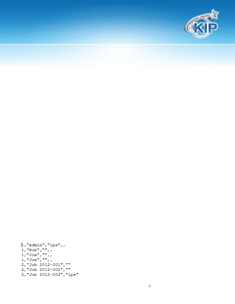 Enter and upload kip track data, Use csv data for kip track, Kip track system | Konica Minolta KIP 7700 User Manual | Page 8 / 34