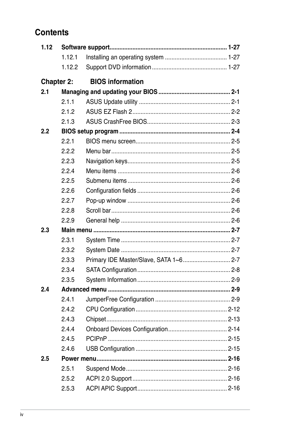 Asus M4A77T User Manual | Page 4 / 60