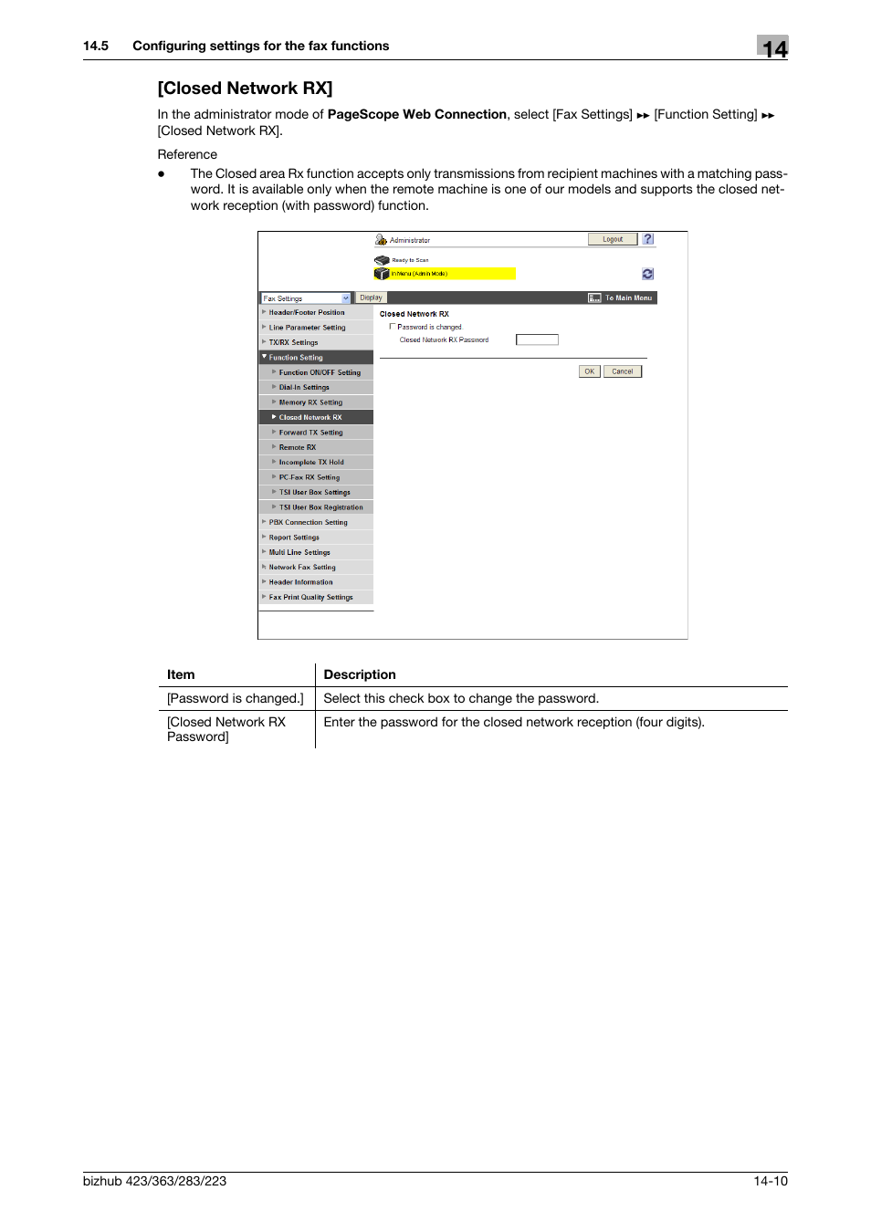 Closed network rx, Closed network rx] -10 | Konica Minolta BIZHUB 223 User Manual | Page 309 / 371