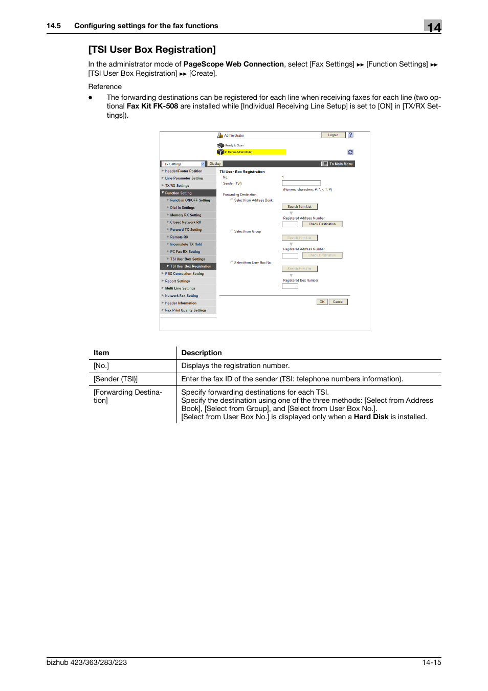 Tsi user box registration, Tsi user box registration] -15 | Konica Minolta BIZHUB 223 User Manual | Page 314 / 371