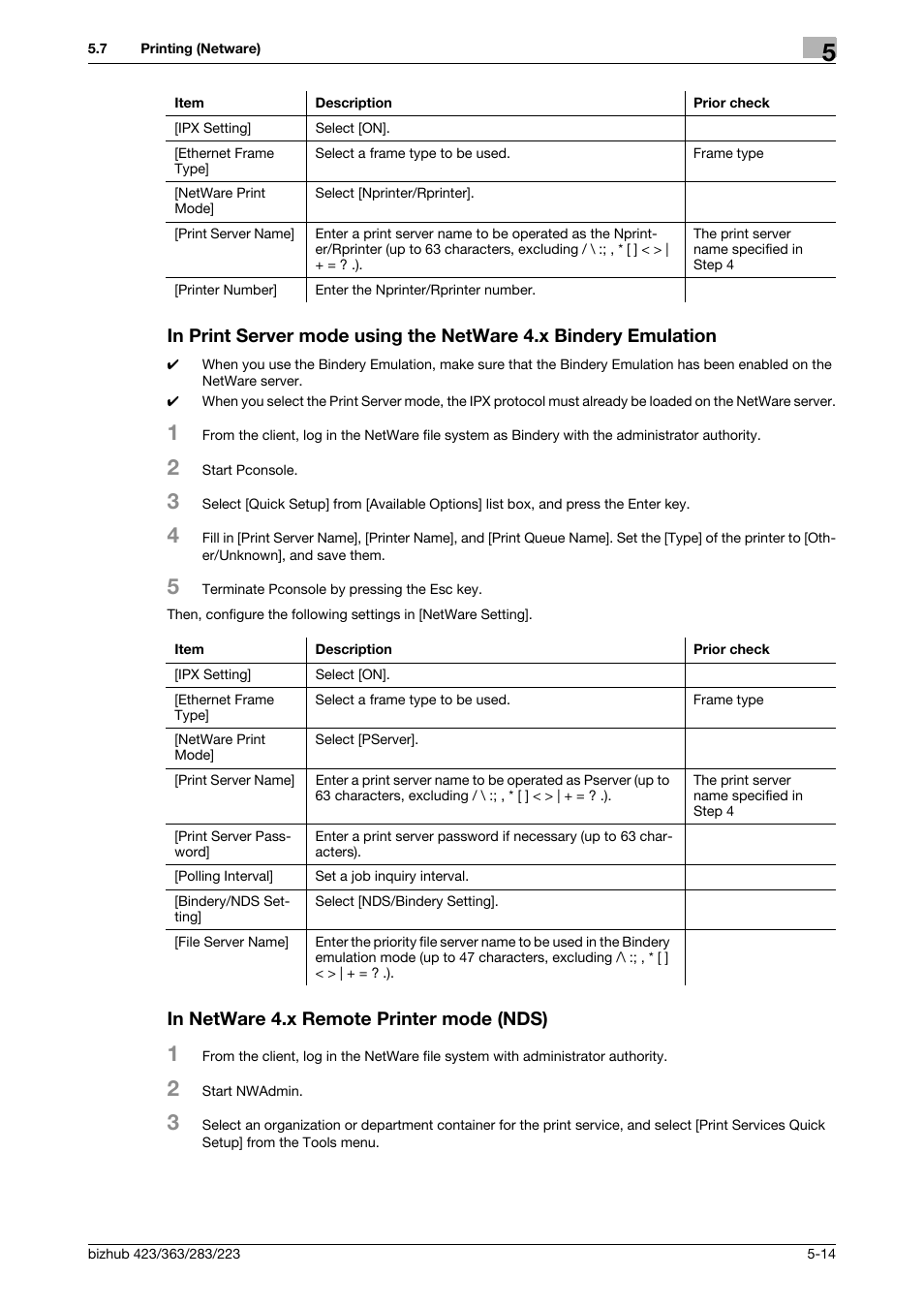 In netware 4.x remote printer mode (nds) | Konica Minolta BIZHUB 223 User Manual | Page 86 / 371