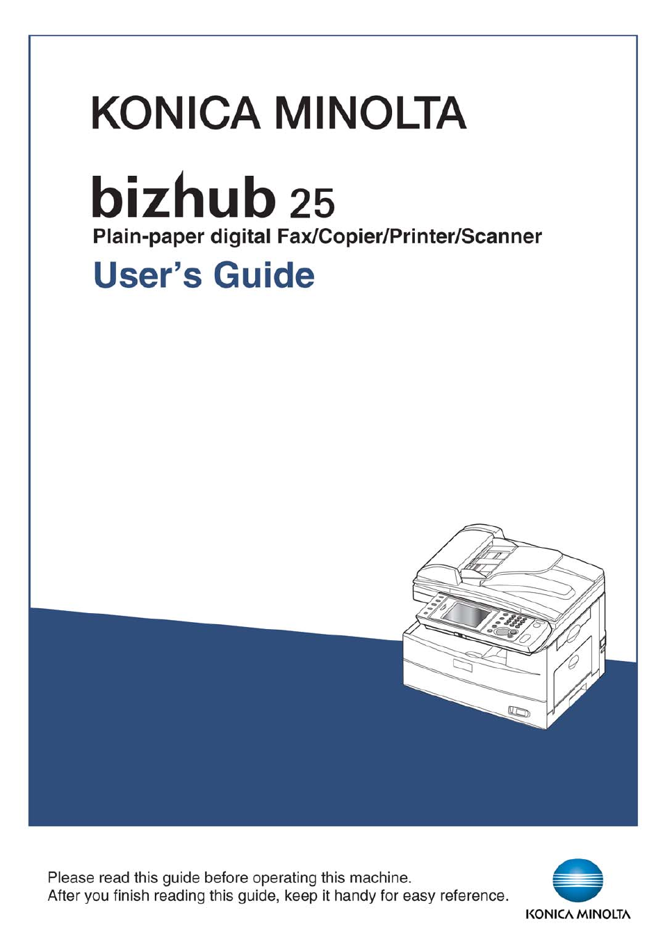 Konica Minolta bizhub 25 User Manual | 122 pages