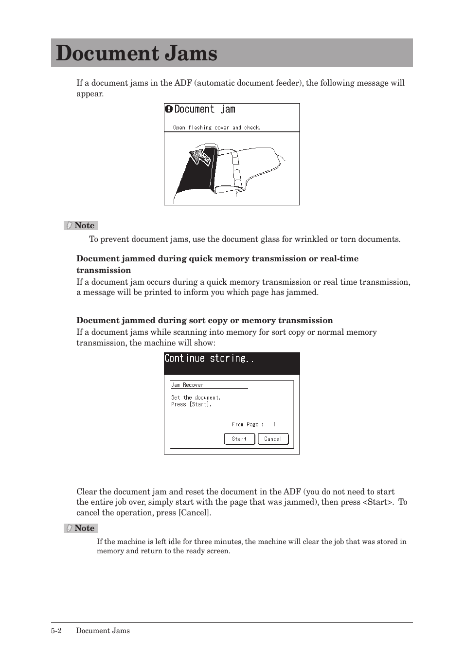 Document jams, Document jams -2 | Konica Minolta bizhub 25 User Manual | Page 105 / 122