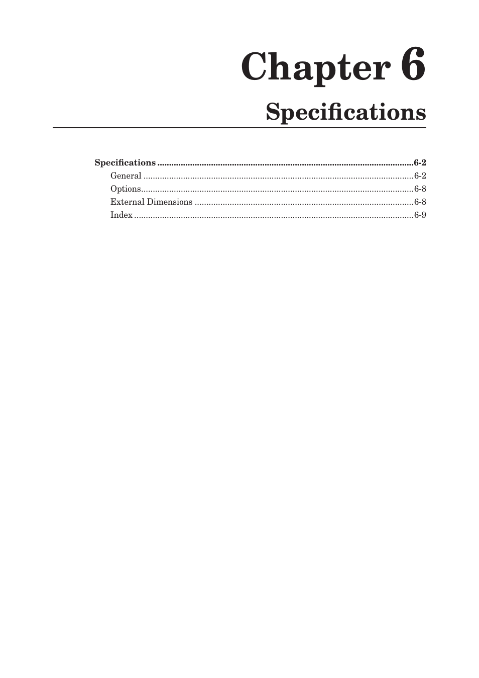 Chapter 6 specifications, Specifications, Chapter | Konica Minolta bizhub 25 User Manual | Page 114 / 122