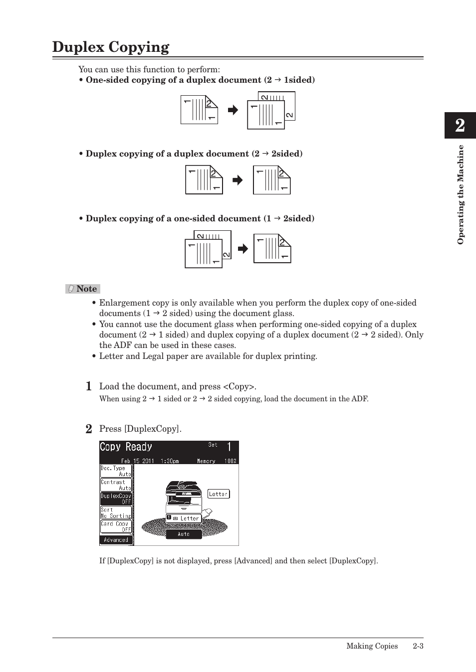 Duplex copying, Duplex copying -3 | Konica Minolta bizhub 25 User Manual | Page 56 / 122