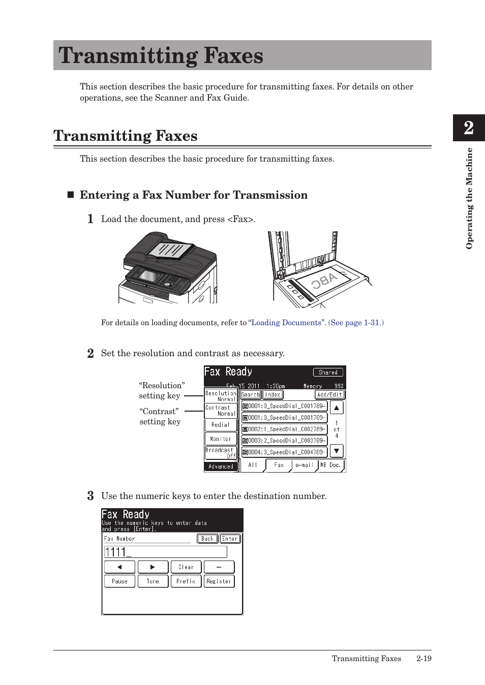 Transmitting faxes, Transmitting faxes -19 | Konica Minolta bizhub 25 User Manual | Page 72 / 122