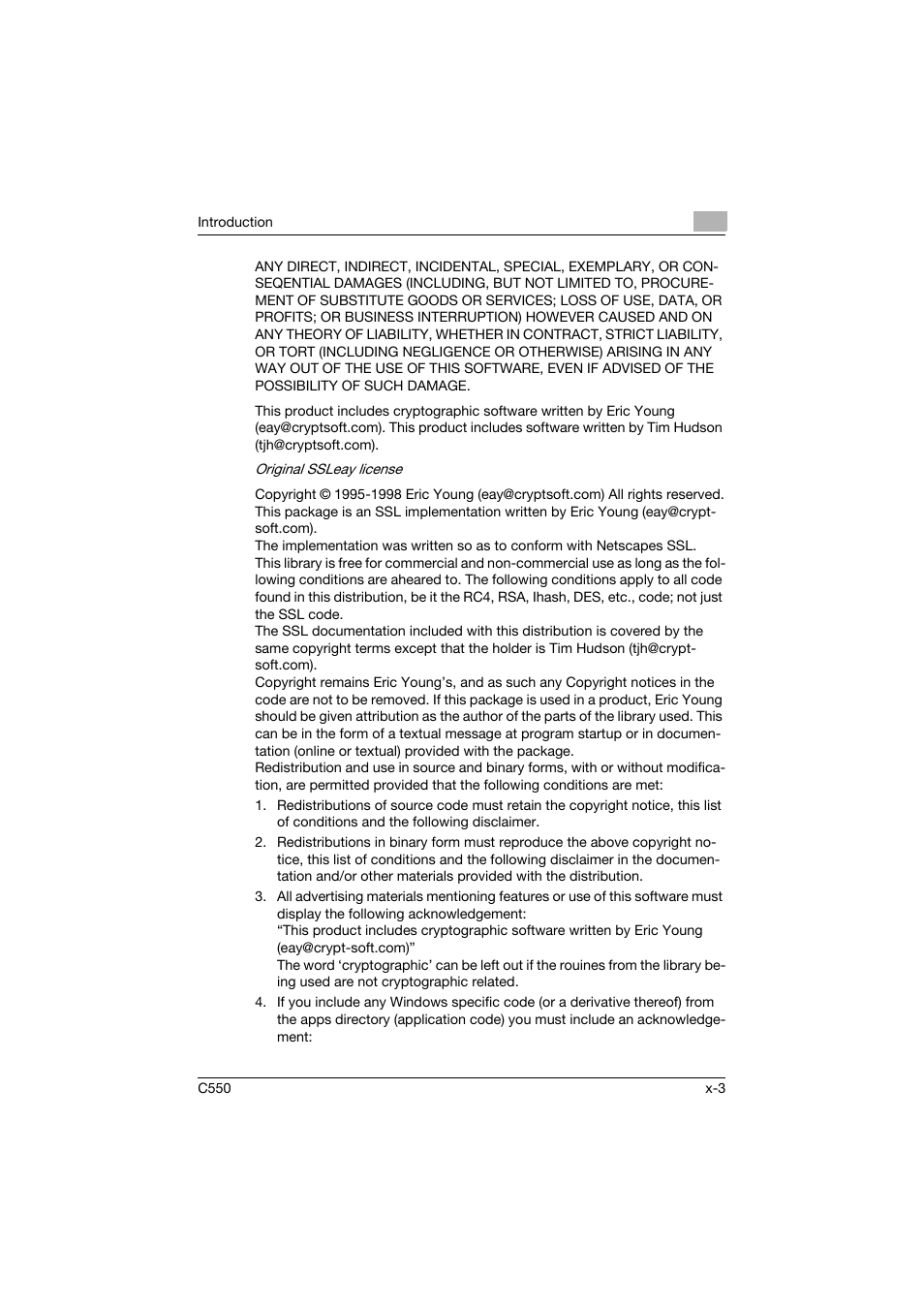 Konica Minolta bizhub C550 User Manual | Page 4 / 243