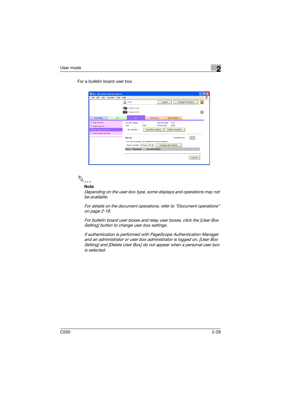 Konica Minolta bizhub C550 User Manual | Page 63 / 243