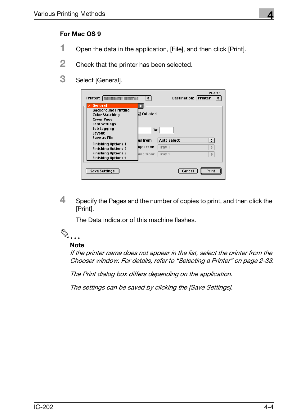 For mac os 9 -4 | Konica Minolta bizhub 750 User Manual | Page 109 / 420