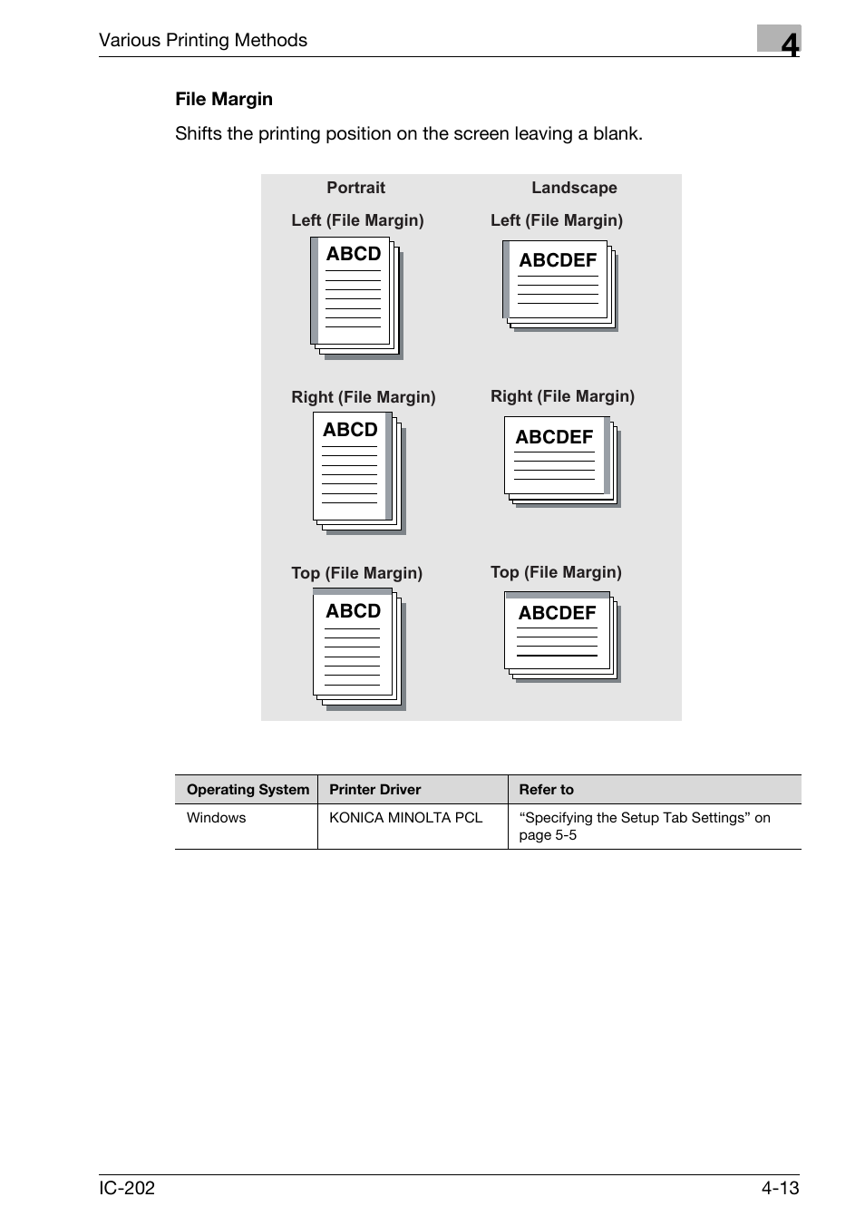 File margin -13 | Konica Minolta bizhub 750 User Manual | Page 118 / 420