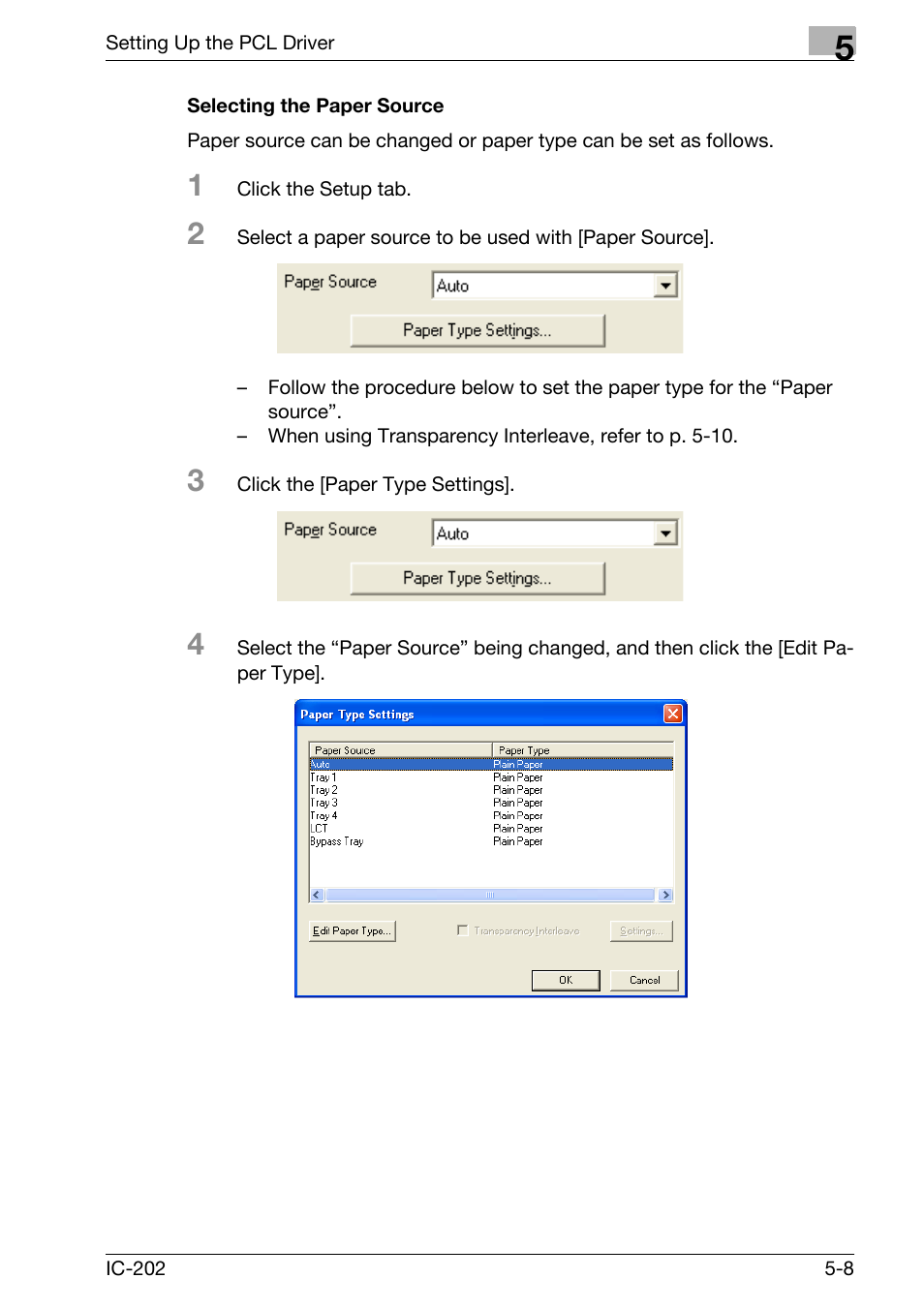 Selecting the paper source -8 | Konica Minolta bizhub 750 User Manual | Page 143 / 420