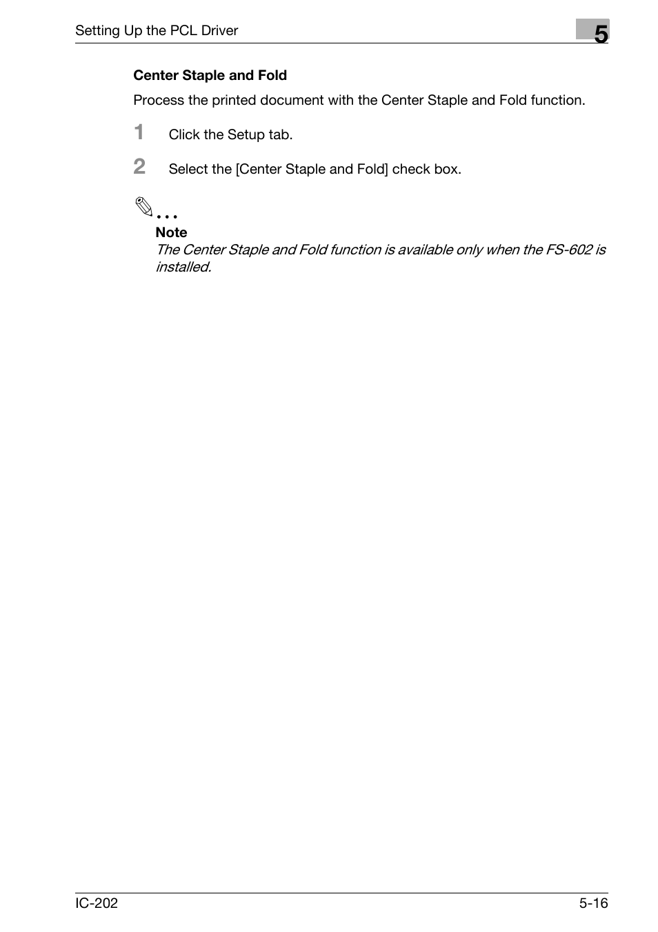 Center staple and fold -16 | Konica Minolta bizhub 750 User Manual | Page 151 / 420