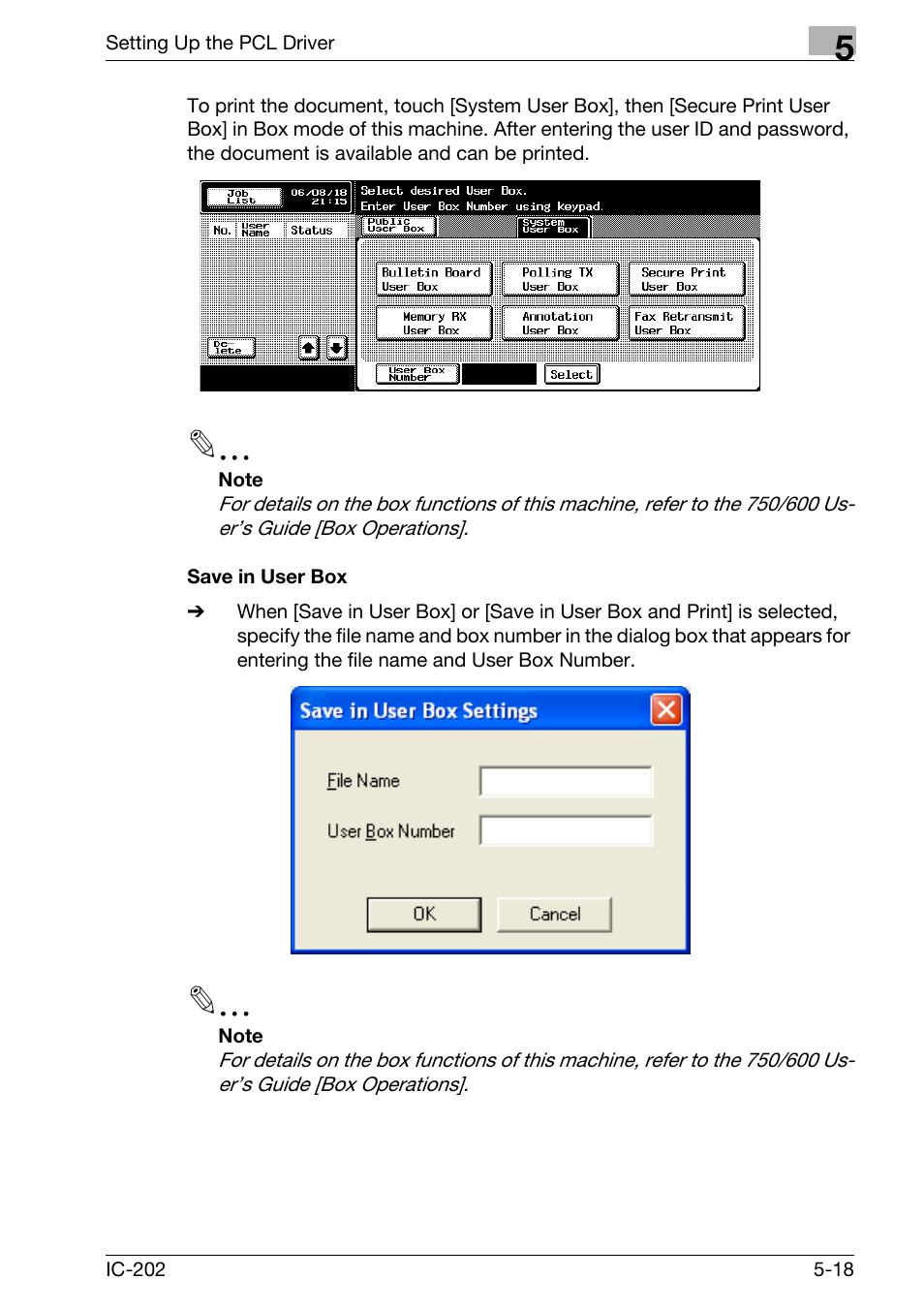 Save in user box -18 | Konica Minolta bizhub 750 User Manual | Page 153 / 420