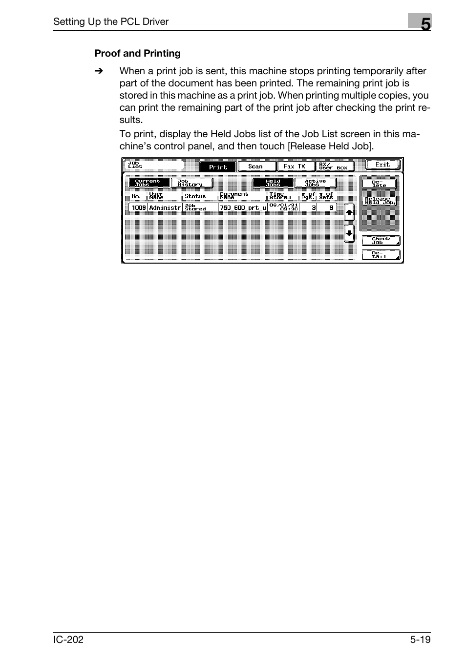 Proof and printing -19 | Konica Minolta bizhub 750 User Manual | Page 154 / 420