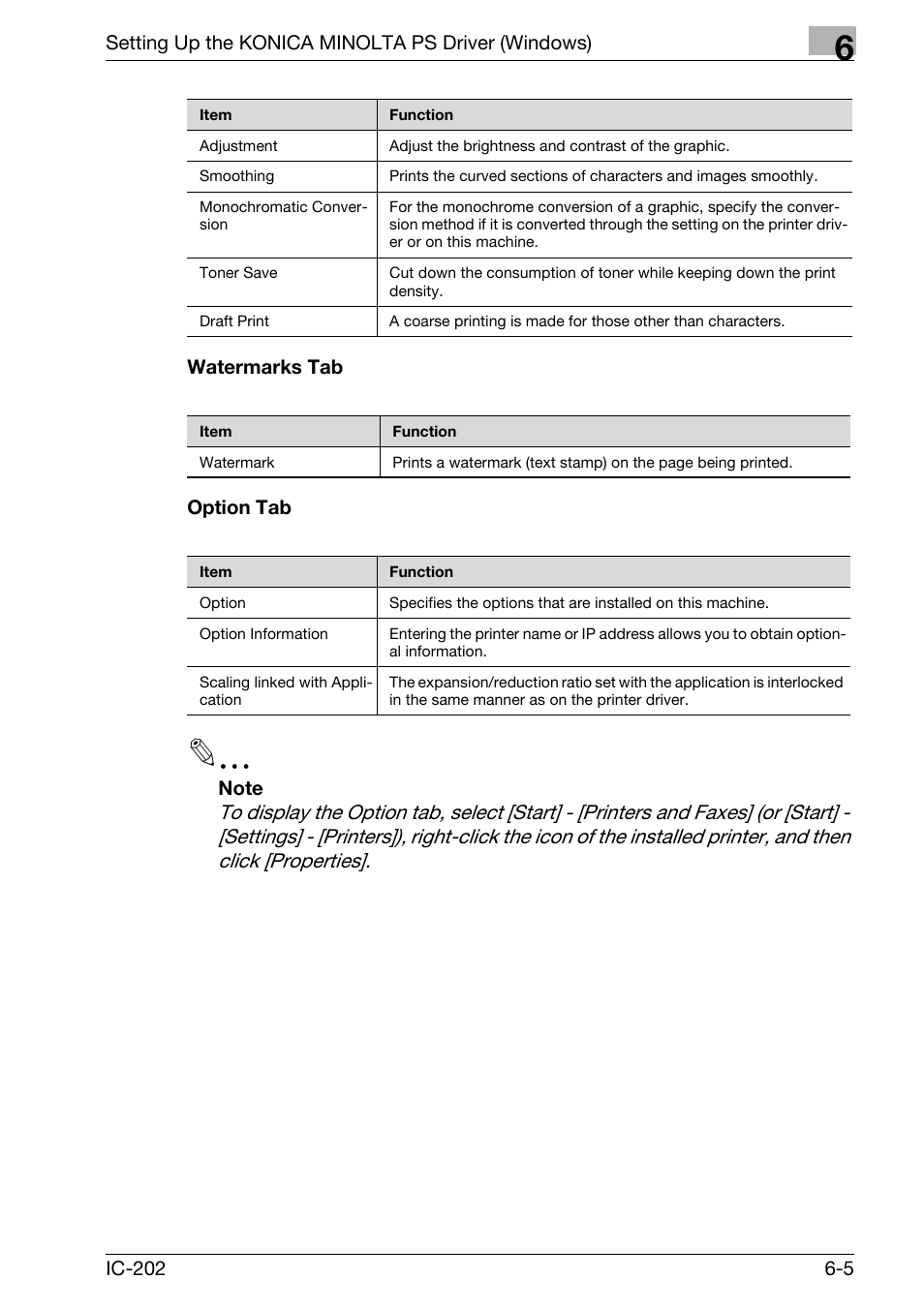 Watermarks tab -5 option tab -5 | Konica Minolta bizhub 750 User Manual | Page 201 / 420