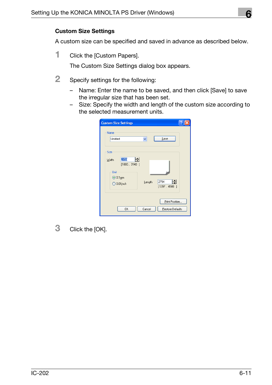 Custom size settings -11 | Konica Minolta bizhub 750 User Manual | Page 207 / 420