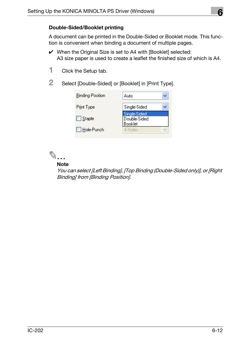 Double-sided/booklet printing -12 | Konica Minolta bizhub 750 User Manual | Page 208 / 420