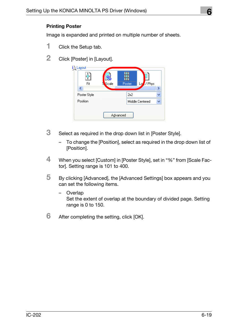 Printing poster -19 | Konica Minolta bizhub 750 User Manual | Page 215 / 420