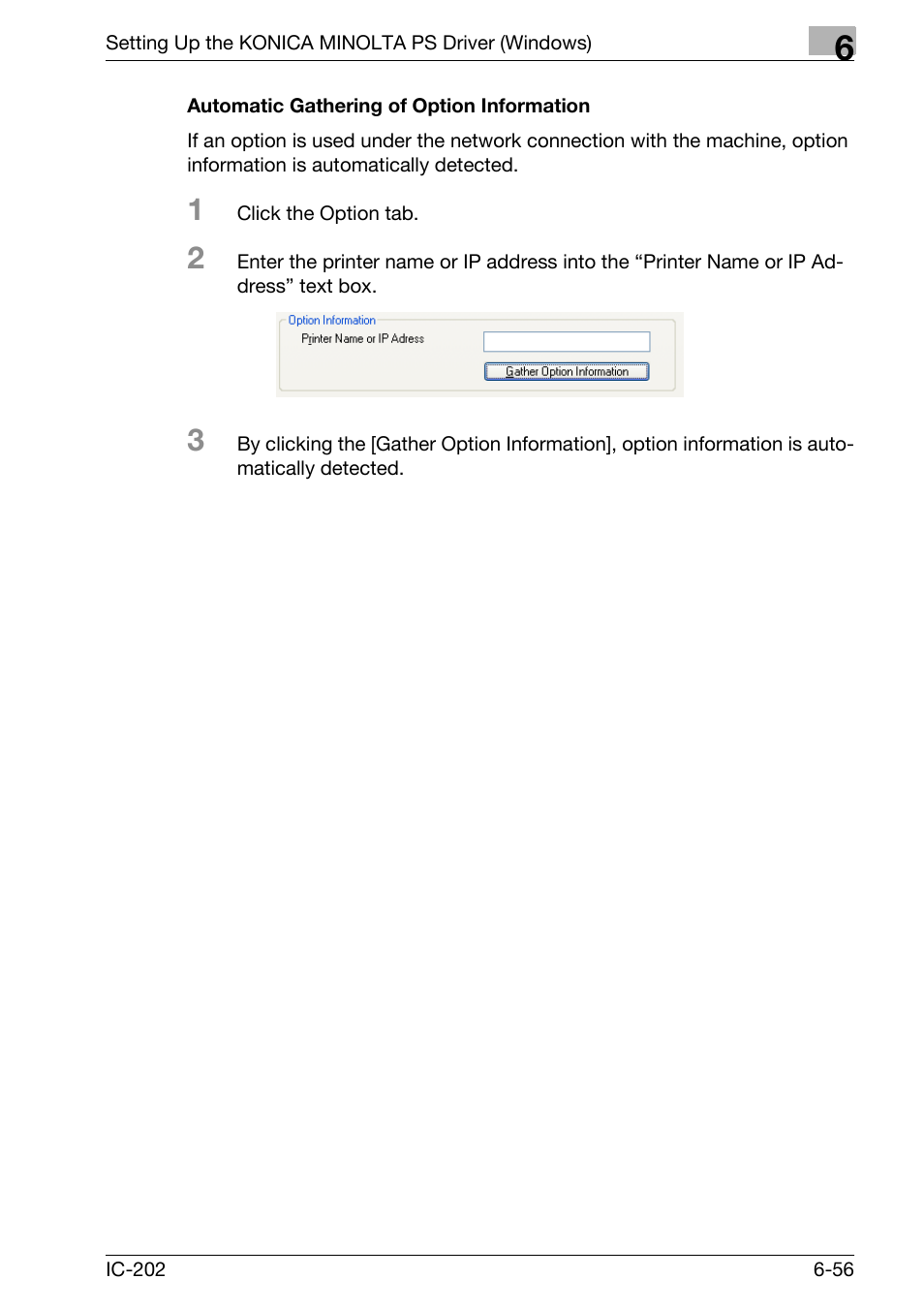 Automatic gathering of option information -56 | Konica Minolta bizhub 750 User Manual | Page 252 / 420